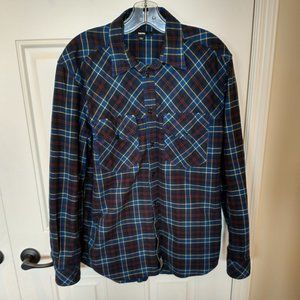 Diesel Men's Plaid Flannel Button-up Shirt Size M